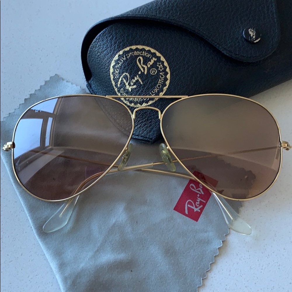 Authentic Ray Ban Large Metal Aviators 62mm